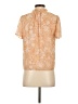 Cupcakes & Cashmere 100% Polyester Floral Orange Short Sleeve Blouse Size XS - photo 2