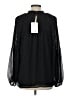 DR2 100% Polyester Black Long Sleeve Blouse Size L - photo 2