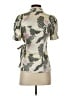 BCBGMAXAZRIA Green Short Sleeve Blouse Size S - photo 2