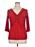 Fashion Bug Red 3/4 Sleeve Top Size 14 - photo 1
