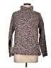 RBX 100% Polyester Tweed Brown Turtleneck Sweater Size L - photo 1