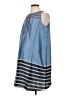 Ann Taylor LOFT 100% Polyester Stripes Blue Casual Dress Size Sm Maternity - photo 1