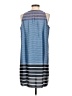 Ann Taylor LOFT 100% Polyester Stripes Blue Casual Dress Size Sm Maternity - photo 2