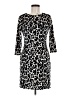 Nicole Miller Animal Print Black Casual Dress Size 8 - photo 1