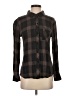 Rails 100% Rayon Plaid Black Long Sleeve Button-Down Shirt Size S - photo 1
