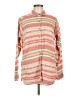 Toad & Co Stripes Pink Long Sleeve Button-Down Shirt Size L - photo 1
