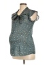 Robin's Nest Teal Sleeveless Blouse Size Lg Maternity - photo 1