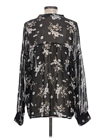 Vince. Long Sleeve Silk Top (view 2)