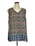 Rose + Olive 100% Polyester Blue Sleeveless Blouse Size 1X - photo 1