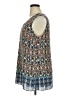 Rose + Olive 100% Polyester Blue Sleeveless Blouse Size 1X - photo 5