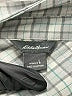 Eddie Bauer 100% Polyester Plaid Gray Long Sleeve Blouse Size L - photo 7