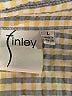 Finley Checkered-gingham Yellow Long Sleeve Blouse Size L - photo 7