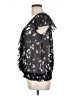 Suzy 100% Polyester Black Short Sleeve Blouse Size L - photo 5