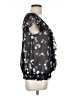 Suzy 100% Polyester Black Short Sleeve Blouse Size L - photo 4