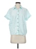 OAT 100% Lyocell Teal Short Sleeve Button-Down Shirt Size S - photo 1