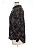 Westbound 100% Rayon Floral Black Long Sleeve Blouse Size XL - photo 5