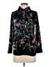 Soft Surroundings 100% Polyester Floral Black Long Sleeve Blouse Size XS (petite) - photo 1