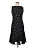 Chaps 100% Polyester Polka Dots Black Cocktail Dress Size 10 - photo 1