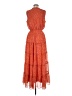 1.State 100% Polyester Paisley Orange Casual Dress Size L - photo 2
