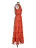 1.State 100% Polyester Paisley Orange Casual Dress Size L - photo 4