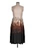 Calvin Klein 100% Polyester Graphic Brown Cocktail Dress Size 6 - photo 1