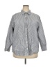 Gloria Vanderbilt Stripes Gray Long Sleeve Button-Down Shirt Size XXL - photo 1