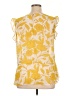 CAbi 100% Polyester Yellow Sleeveless Blouse Size XL - photo 2