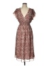 Max Studio 100% Polyester Paisley Brown Casual Dress Size L - photo 1