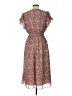 Max Studio 100% Polyester Paisley Brown Casual Dress Size L - photo 2