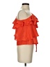 Line & Dot 100% Polyester Orange Sleeveless Top Size XS - photo 4