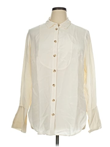 J.Crew Collection Long Sleeve Silk Top (view 1)
