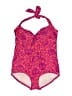 Boden Paisley Floral Tropical Pink One Piece Swimsuit Size 14 - photo 1