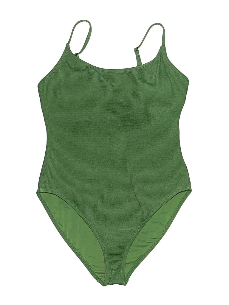 Pre-owned Andie One Piece Swimsuit In Green
