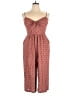 AUW 100% Rayon Hearts Red Jumpsuit Size XL - photo 1