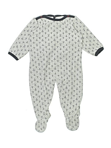 Petit Bateau Long Sleeve Onesie (view 1)