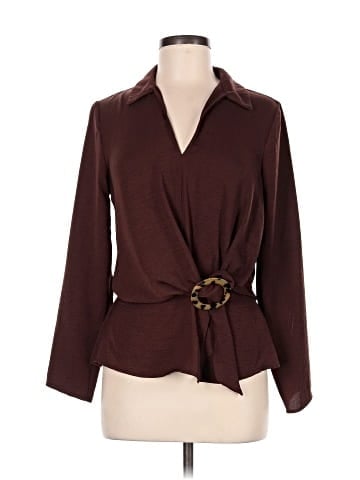 Topshop Long Sleeve Blouse (view 1)