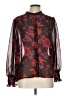 Sanctuary Burgundy Long Sleeve Blouse Size L - photo 1