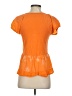 XCVI 100% Cotton Orange Short Sleeve Blouse Size S - photo 2