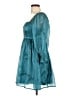 Thirty/Thirty 100% Polyester Teal Cocktail Dress Size L - photo 5
