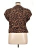 Intempo Animal Print Brown Short Sleeve Turtleneck Size XL - photo 2