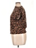 Intempo Animal Print Brown Short Sleeve Turtleneck Size XL - photo 5