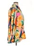Unbranded 100% Polyester Print Orange Long Sleeve Blouse Size XL - photo 4