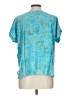 Lost River 100% Rayon Teal Short Sleeve Blouse Size L - photo 2