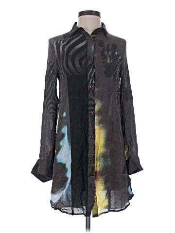 Edun Long Sleeve Silk Top (view 1)