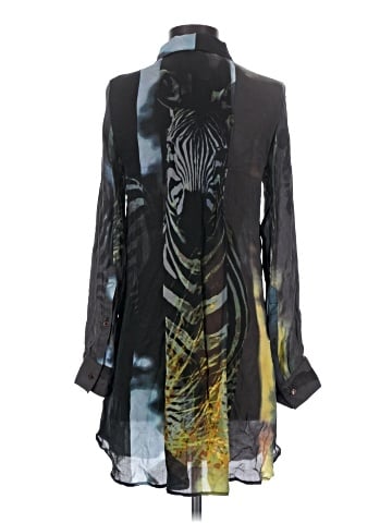 Edun Long Sleeve Silk Top (view 2)