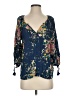 Lovestitch 100% Rayon Blue 3/4 Sleeve Blouse Size S - photo 1