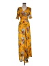 Apostrophe 100% Rayon Yellow Casual Dress Size M - photo 1