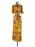 Apostrophe 100% Rayon Yellow Casual Dress Size M - photo 2