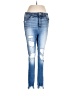 BKE Hearts Blue Jeans Size 27 waist - photo 1