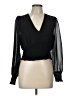 1.State 100% Polyester Black Long Sleeve Blouse Size L - photo 1